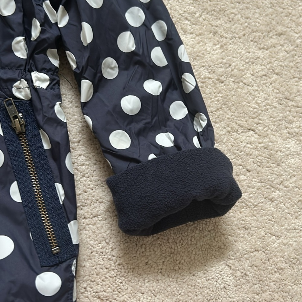 Crewcuts | navy white polka dots fleece jacket coat | 8 - Picture 7 of 7